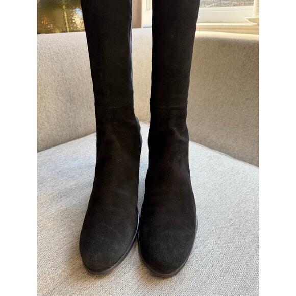 STUART WEITZMAN City Microstretch Suede Over-the-knee Boots Black Sz 10.5 - Picture 5 of 16